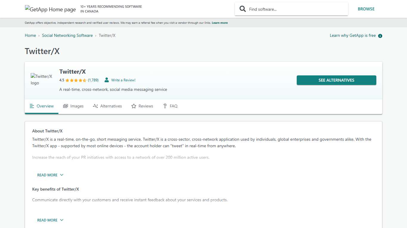 Twitter/X Reviews, Prices & Ratings GetApp Canada 2026